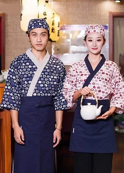 Đồng phục nhà hàng phong cách Nhật Bản