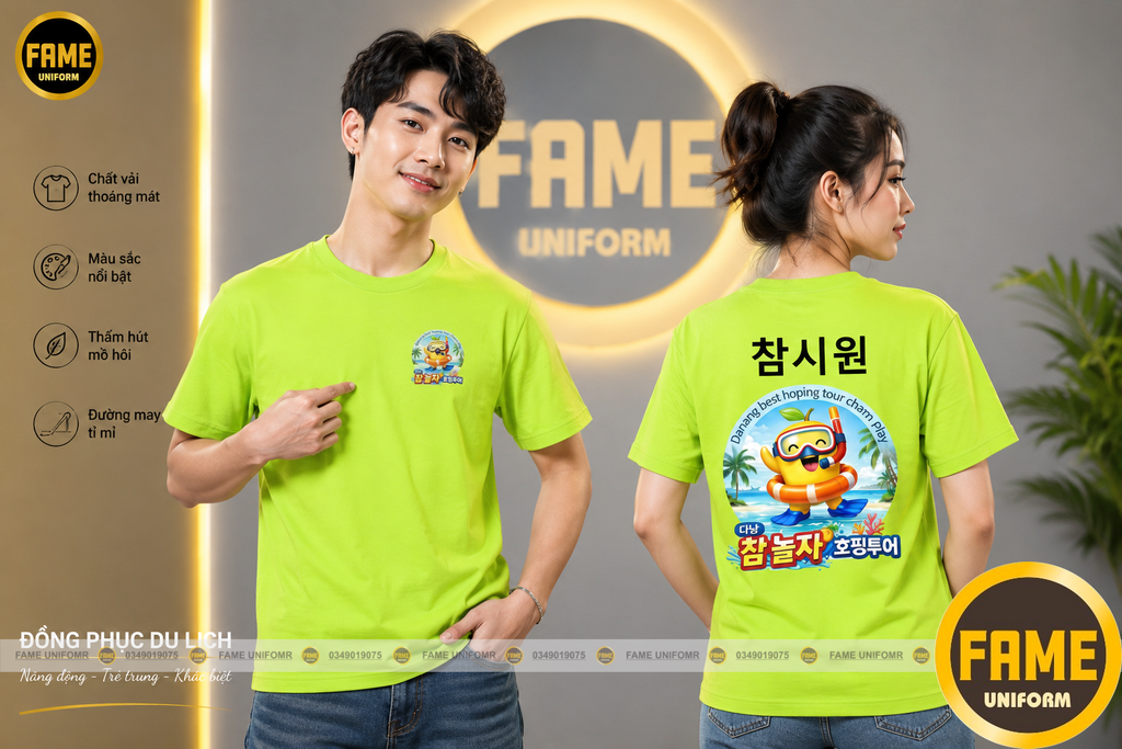  mẫu đồng phục áo cổ tròn Fame Uniform đẹp 2026